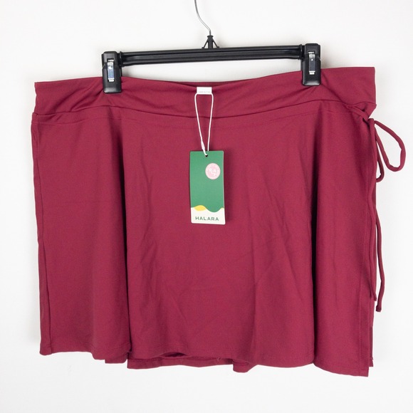 Halara Skort Women 2X Pink Softlyzero Airy Tie Side A Line 2 in 1 NWT - Picture 1 of 8